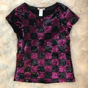 NWOT alice + olivia sequin shift top
